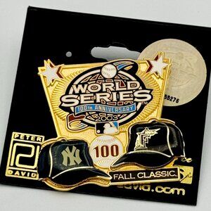 2003 World Series 100th Anniversary Marlins Yankees Baseball Pin